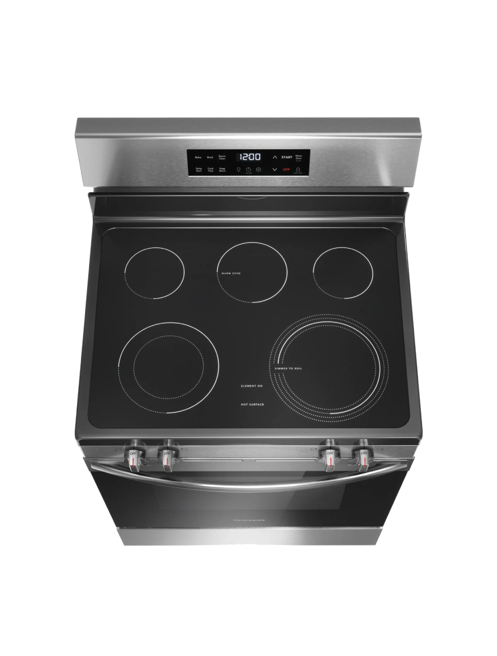 Cuisinière électrique 30 po, 5,3 pi³ Inox avec EvenTempMC et 5 zones de cuisson