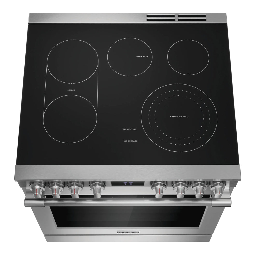 Cuisinière électrique 30 po, 6,2 pi³ Inox avec Convection totale, Air Fry et Autonettoyage