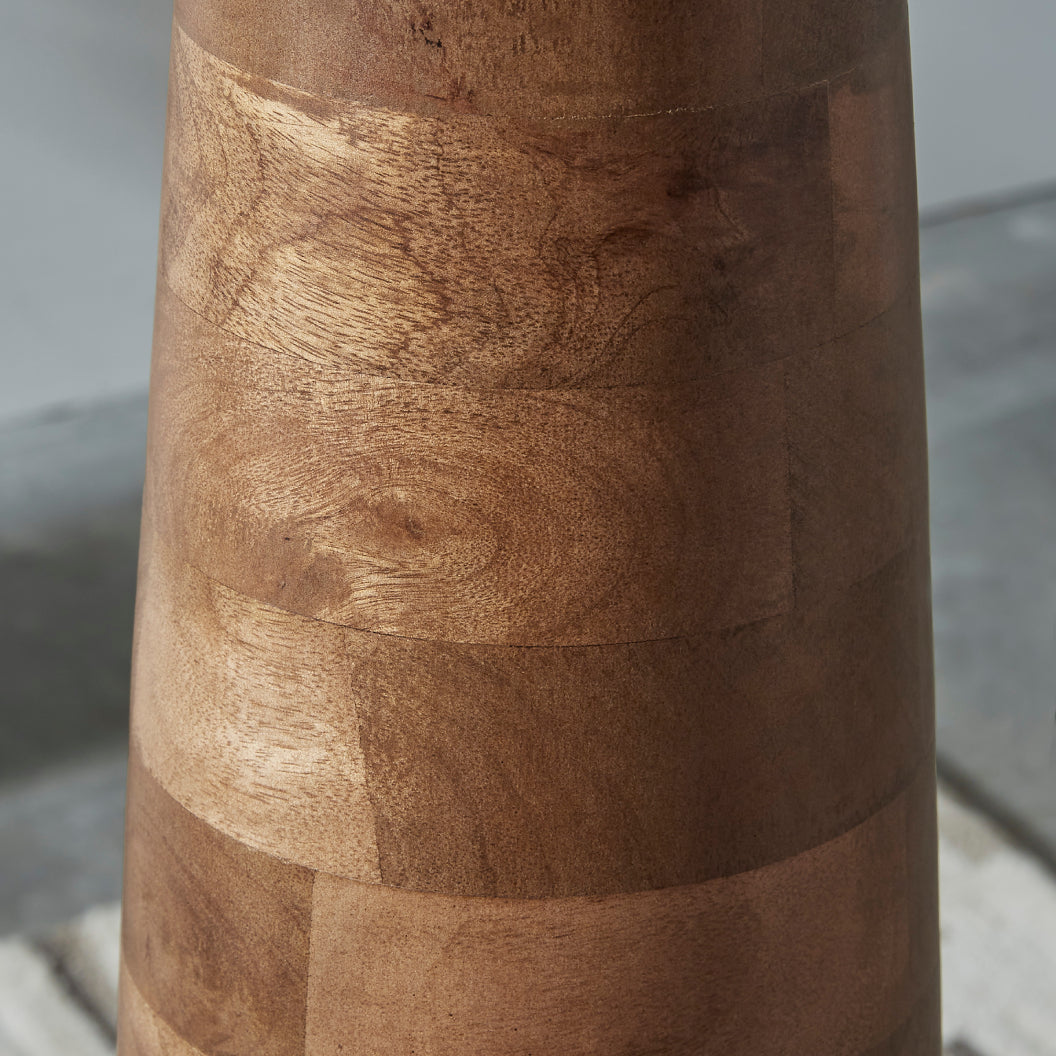 Lampe sur pied en bois brun naturel 58 po. - Danset