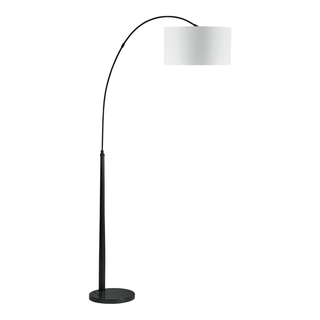 Lampe sur pied arquée en métal noir 85 po. - Veergate
