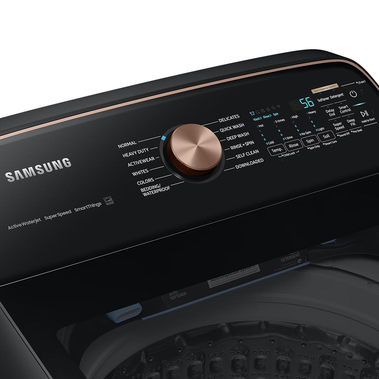 Laveuse à chargement par le haut 6,2 pi³ rapide acier inoxydable noir