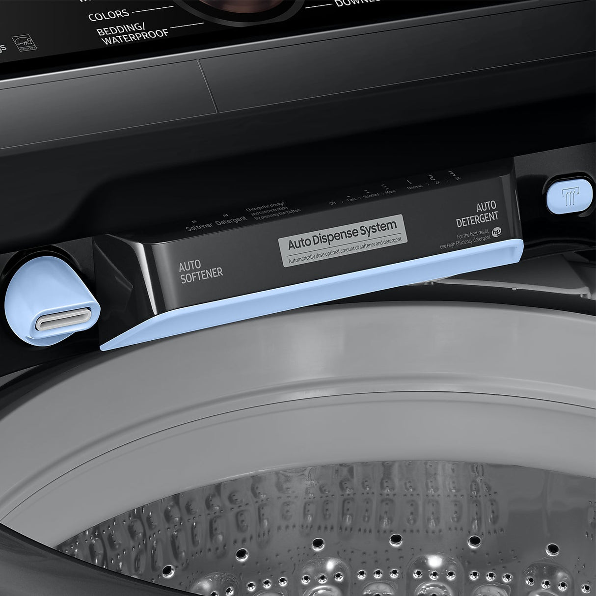 Laveuse à chargement par le haut 6,2 pi³ rapide acier inoxydable noir