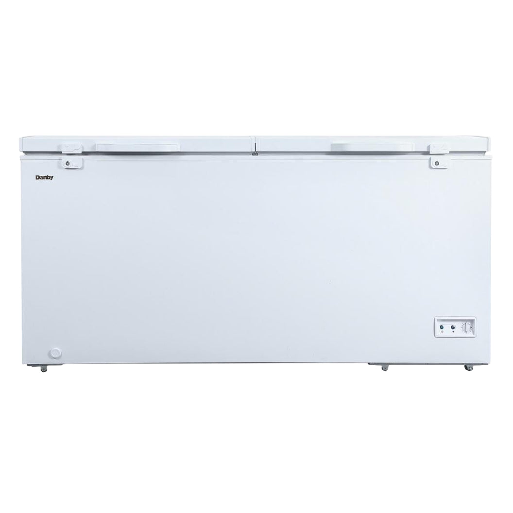 Congélateur coffre à 2 portes 67 po, 17,3 pi³ Blanc