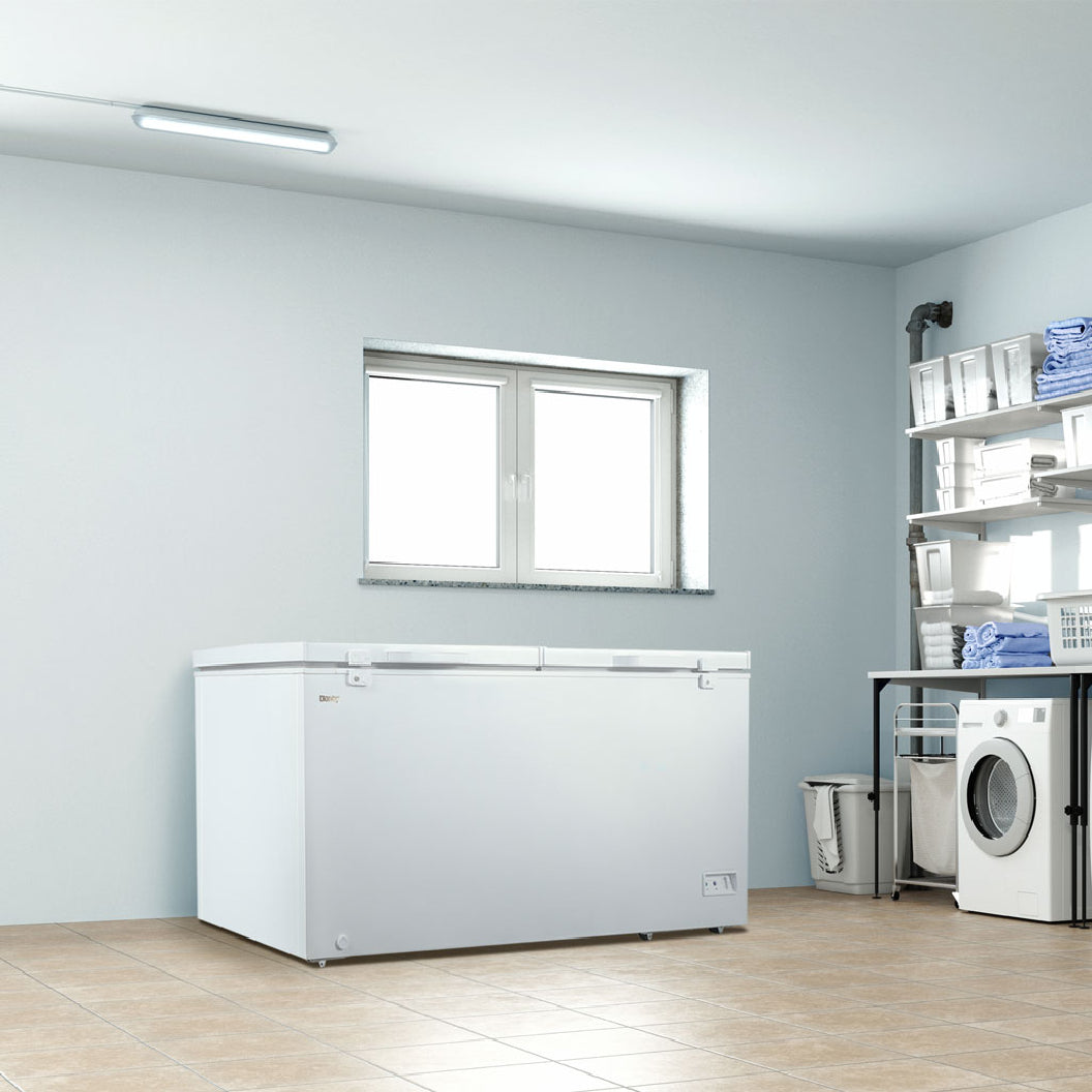 Congélateur coffre à 2 portes 67 po, 17,3 pi³ Blanc