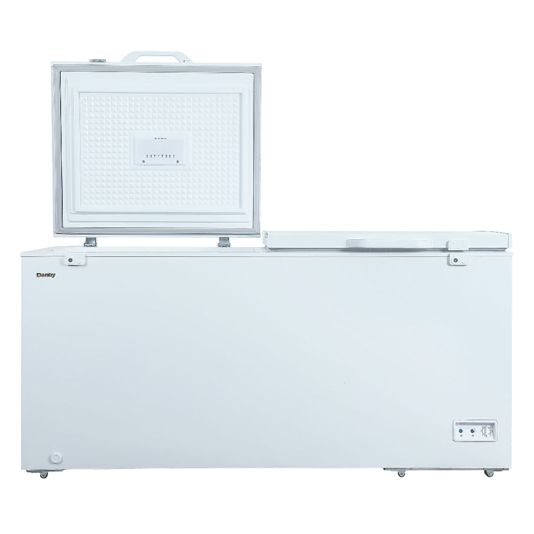 Congélateur coffre à 2 portes 67 po, 17,3 pi³ Blanc