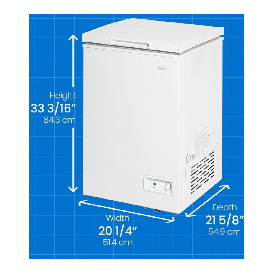 Congélateur coffre 21 po, 3,5 pi³ Blanc - Compact et léger