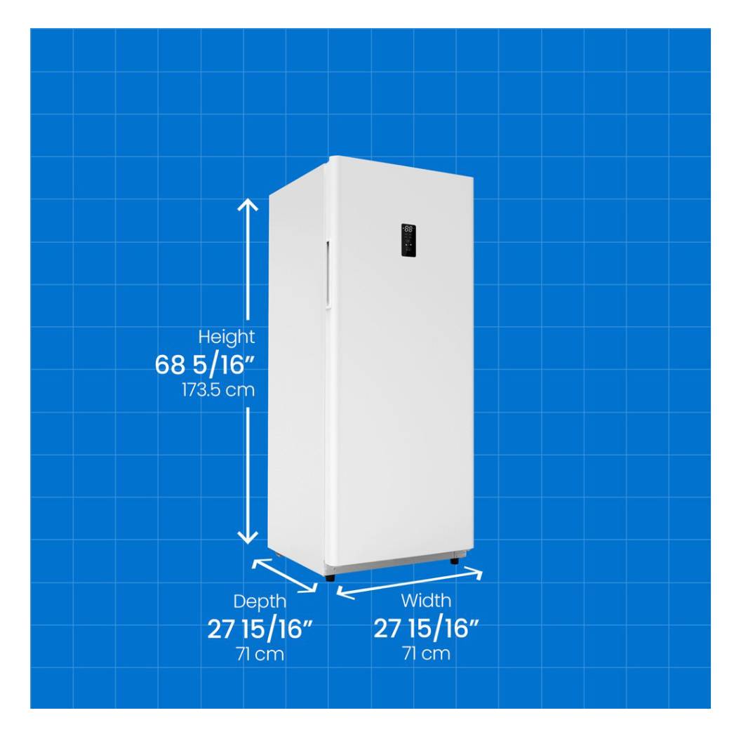 Congélateur vertical convertible 28 po 14 pi³ Blanc - Congélation par convection