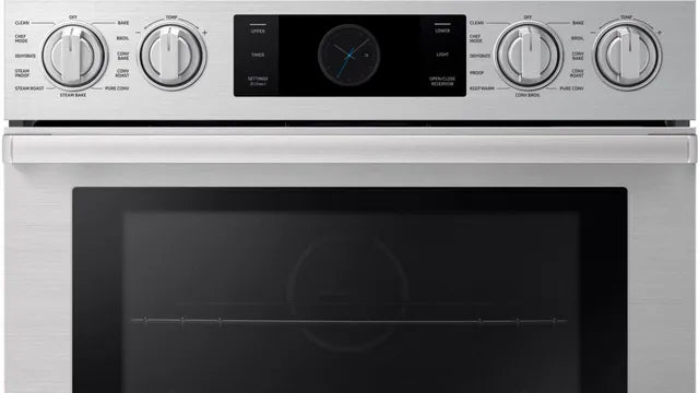 Four encastrable double à vapeur 30 po Inox Argent