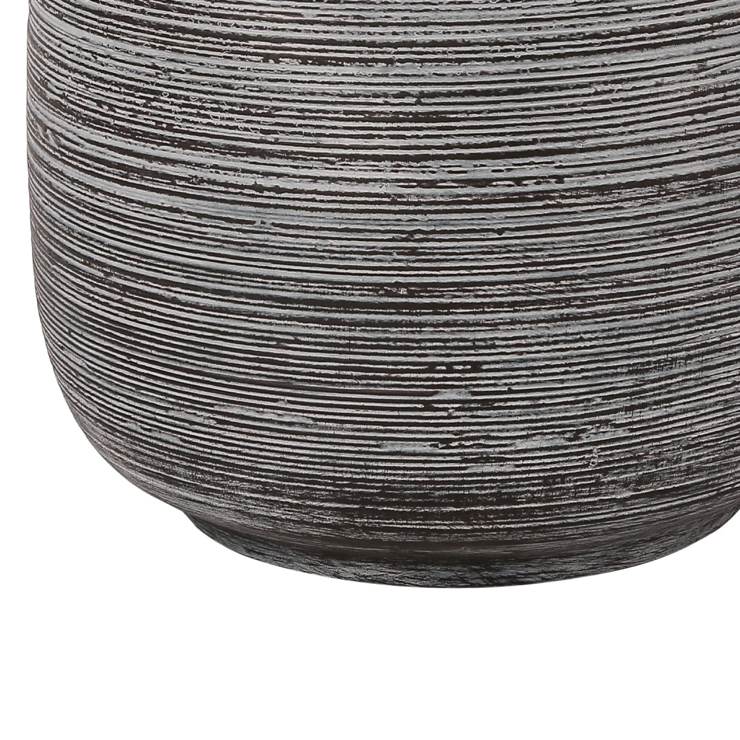 Lampe de table en céramique grise texturée 19 po - I 9633