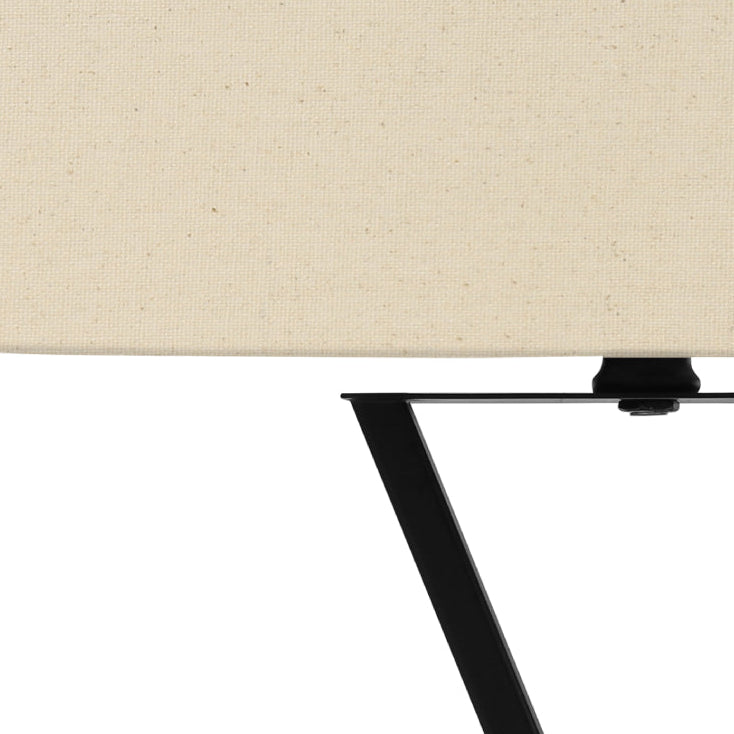 Lampe de table en métal noir avec port USB intégré 25 po - I 9638