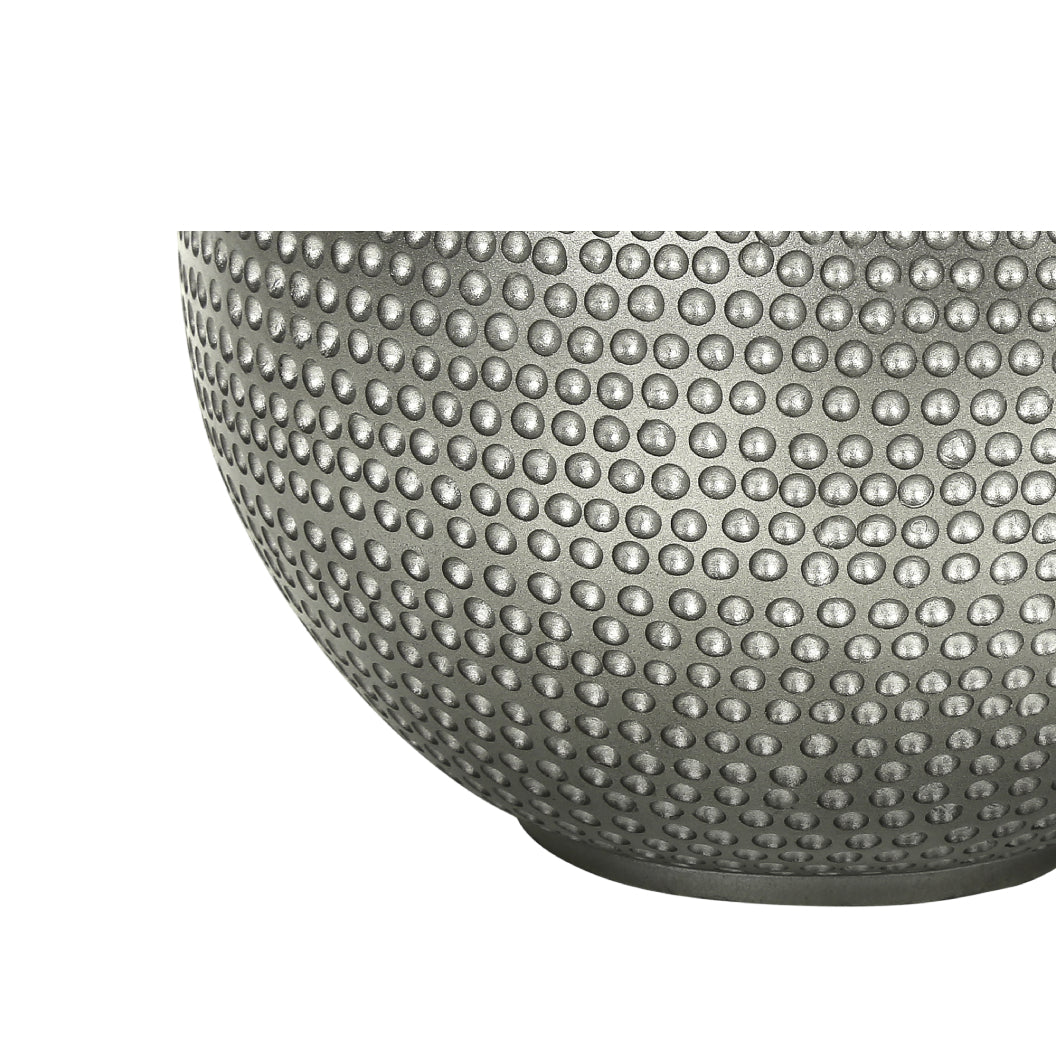 Lampe de table sphère résine grise 19 po