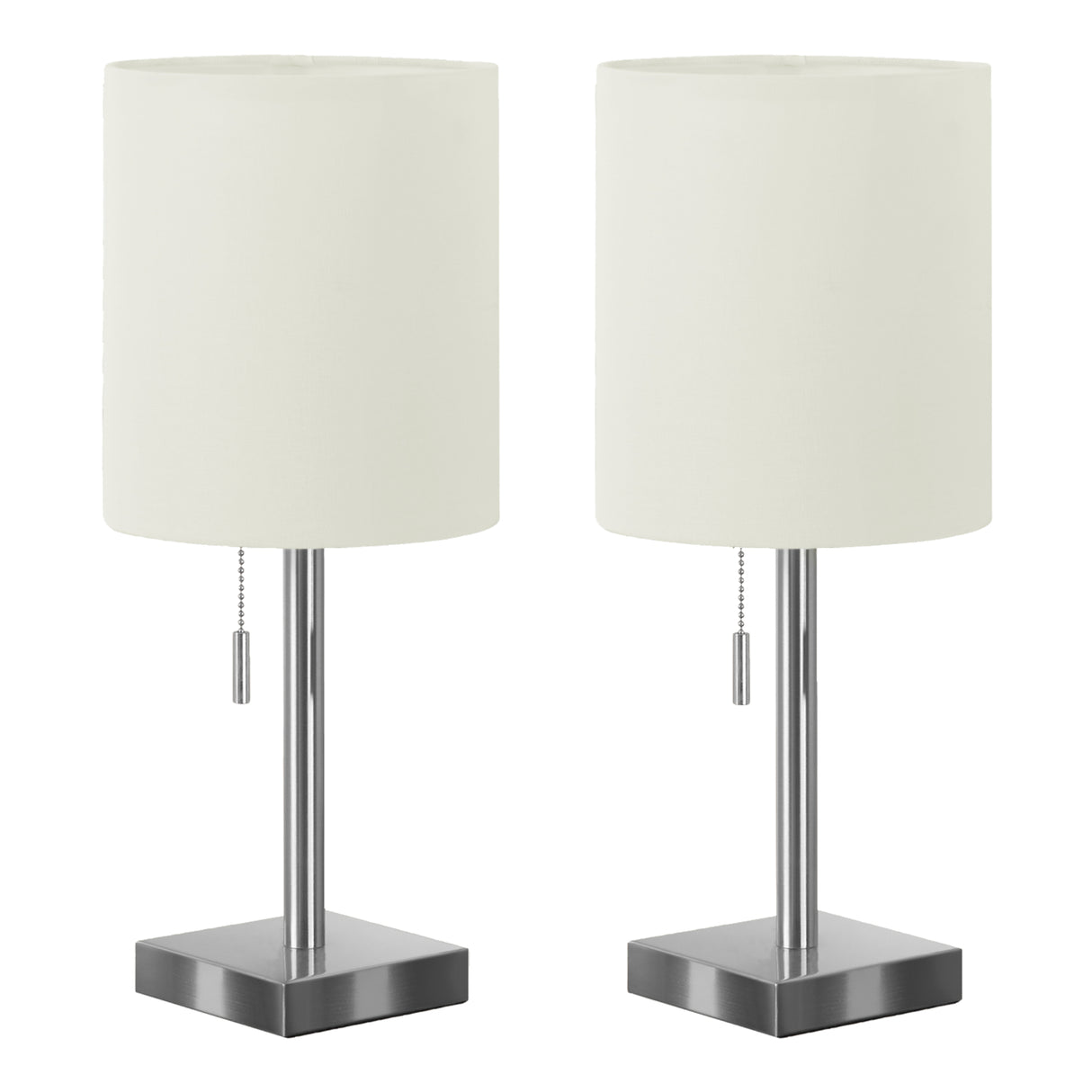 Ensemble de 2 lampes de table en métal avec port USB intégré 17 po - I 9649-9650