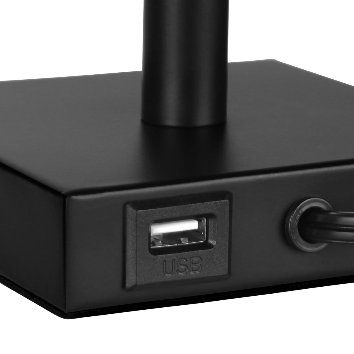 Ensemble de 2 lampes de table en métal noir avec port USB intégré 17 po - I 9650