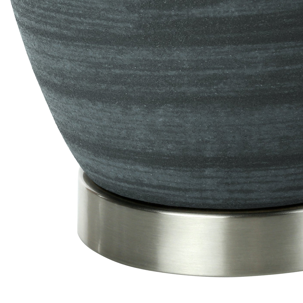 Lampe de table céramique bleue texturée 24 po - I 9622