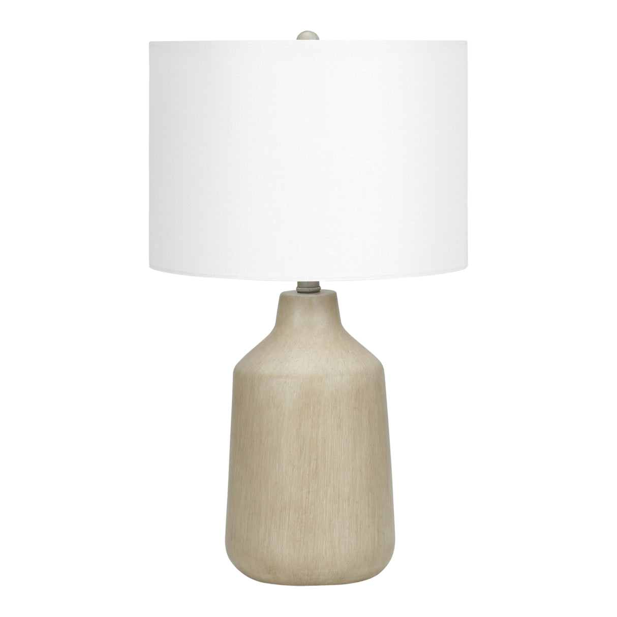 Lampe de table en béton beige lisse 24 po.