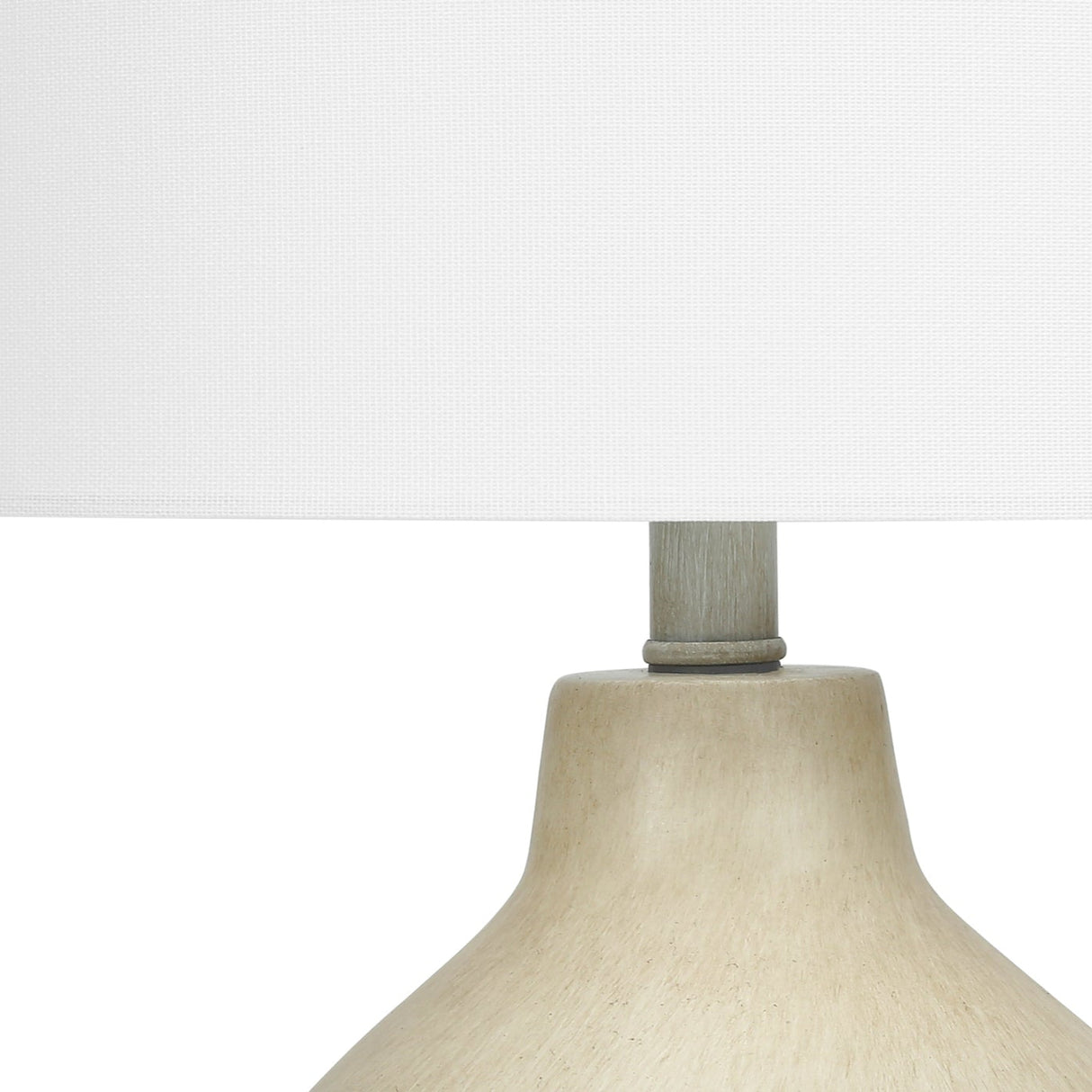 Lampe de table en béton beige lisse 24 po.