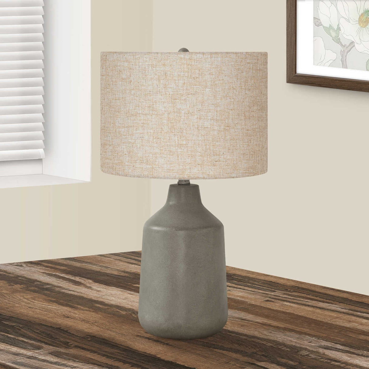 Lampe de table en béton lisse 24 po - I 9701-9702-9703