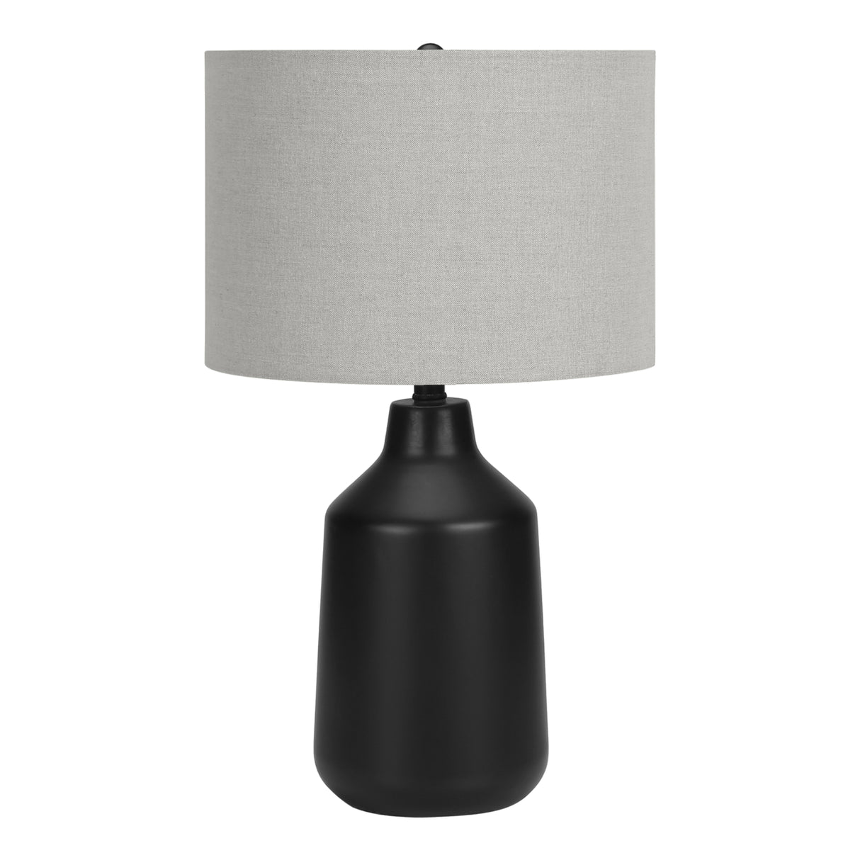 Lampe de table en béton noir lisse 24 po.