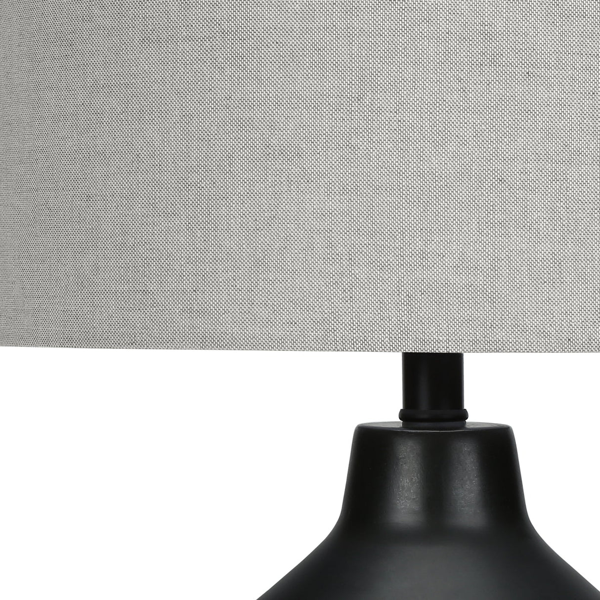 Lampe de table en béton noir lisse 24 po.