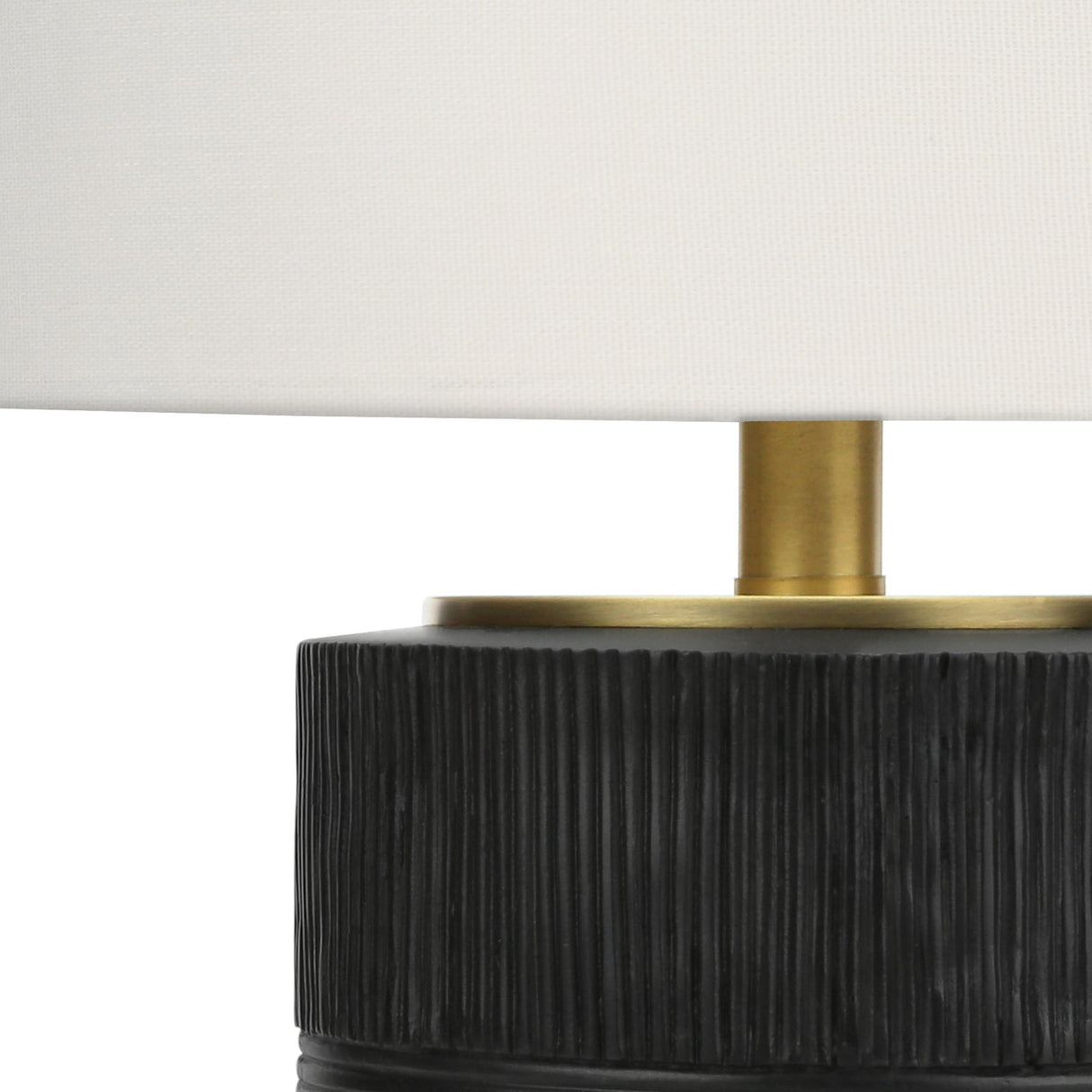 Lampe de table en résine noire et dorée 24 po.