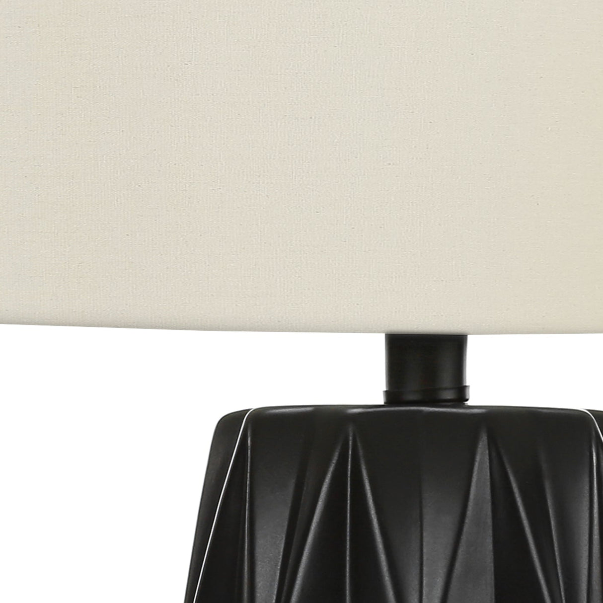 Lampe de table en céramique noire 25 po.