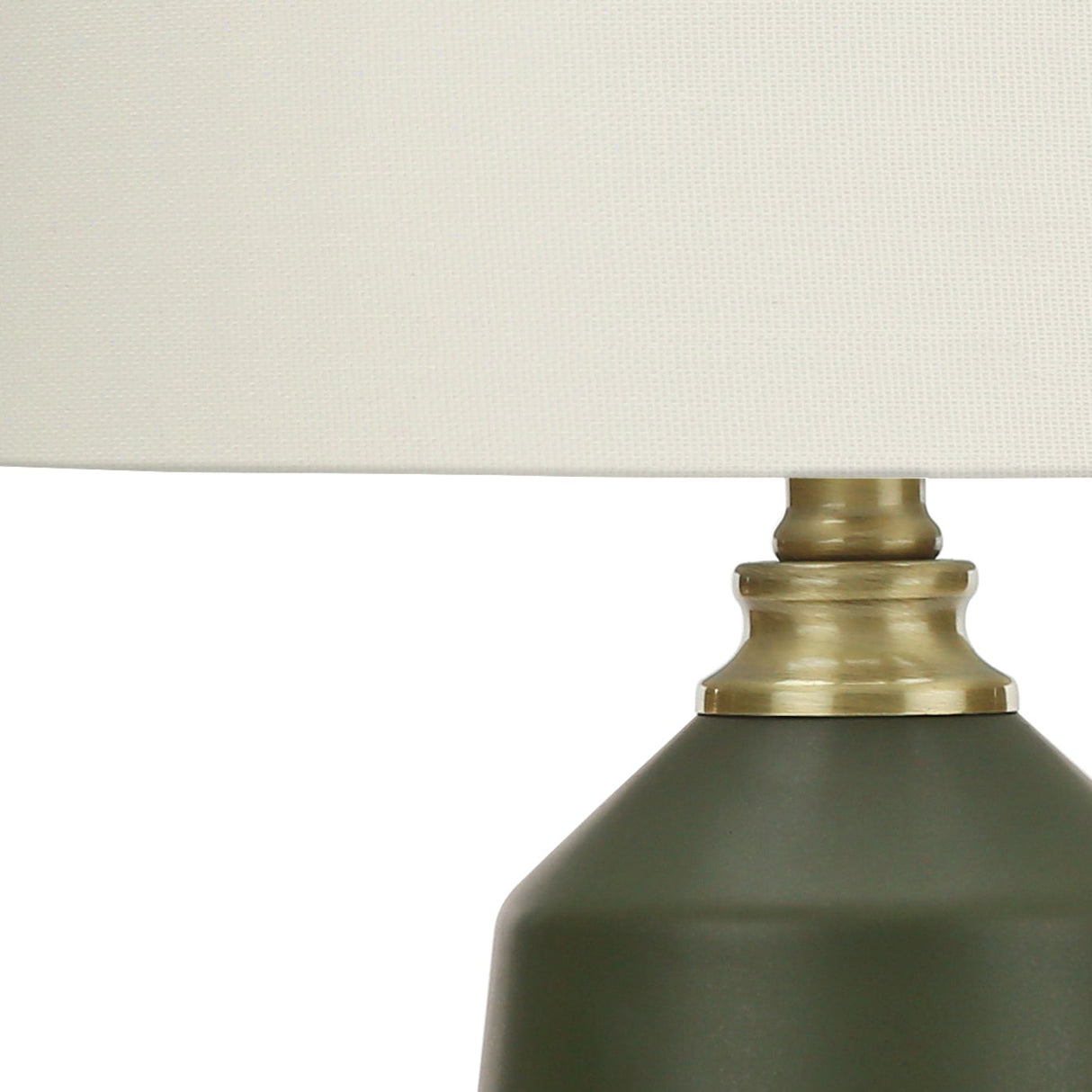 Lampe de table en céramique verte 26 po.