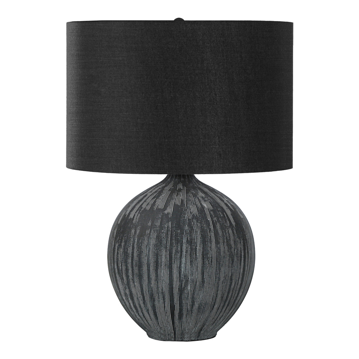 Lampe de table en céramique noire 23 po.