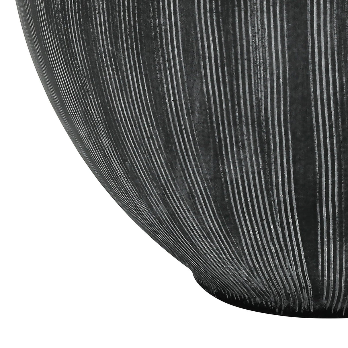 Lampe de table en céramique noire texturée 23 po - I 9618