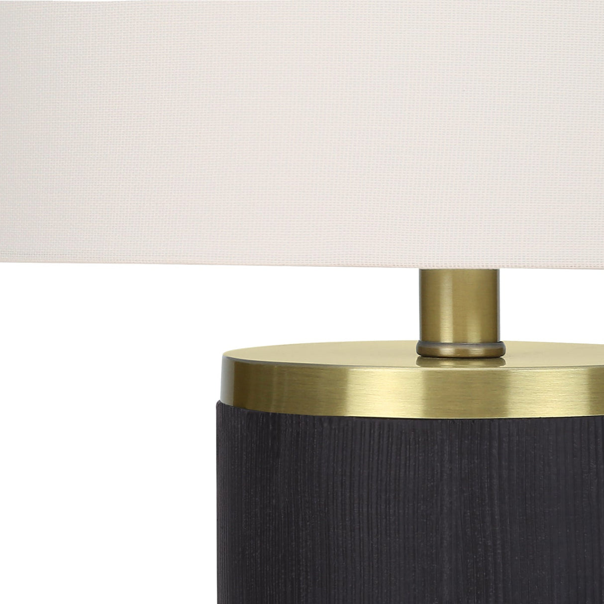 Lampe de table en béton noir et accents en métal doré 24 po - I 9710