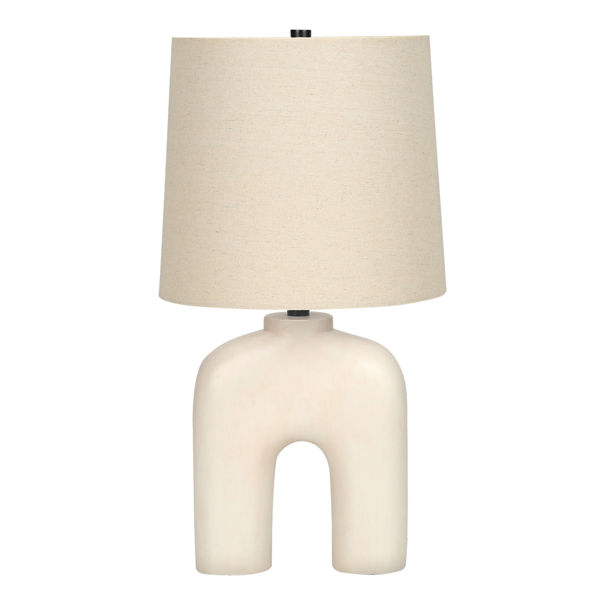 Lampe de table en résine crème 25 po.
