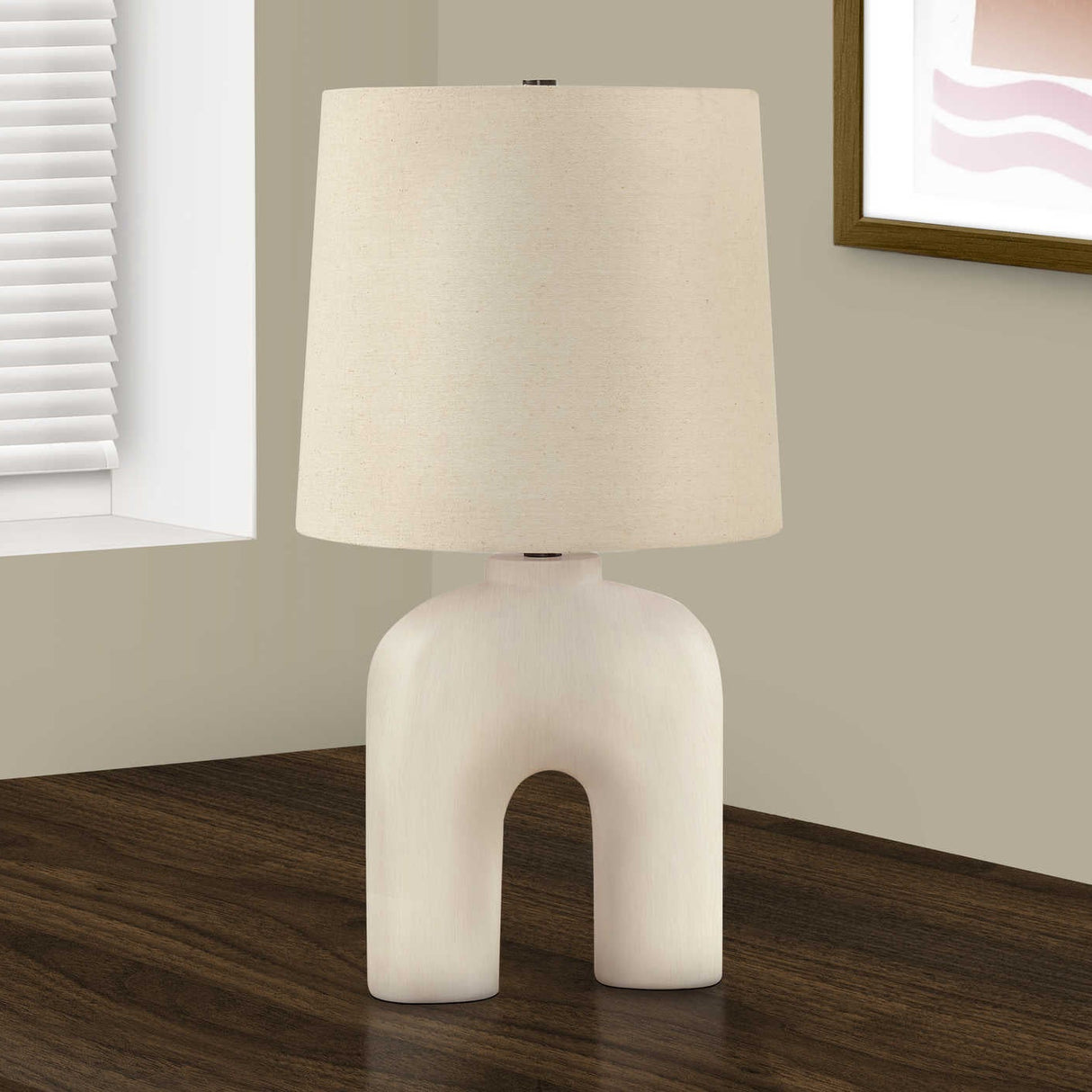 Lampe de table en résine crème 25 po - I 9728