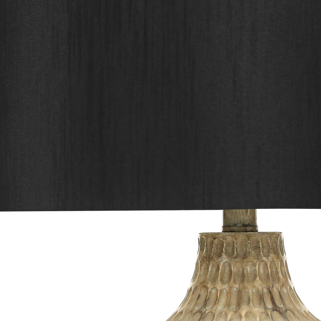 Lampe de table en résine brune texturée 25 po.