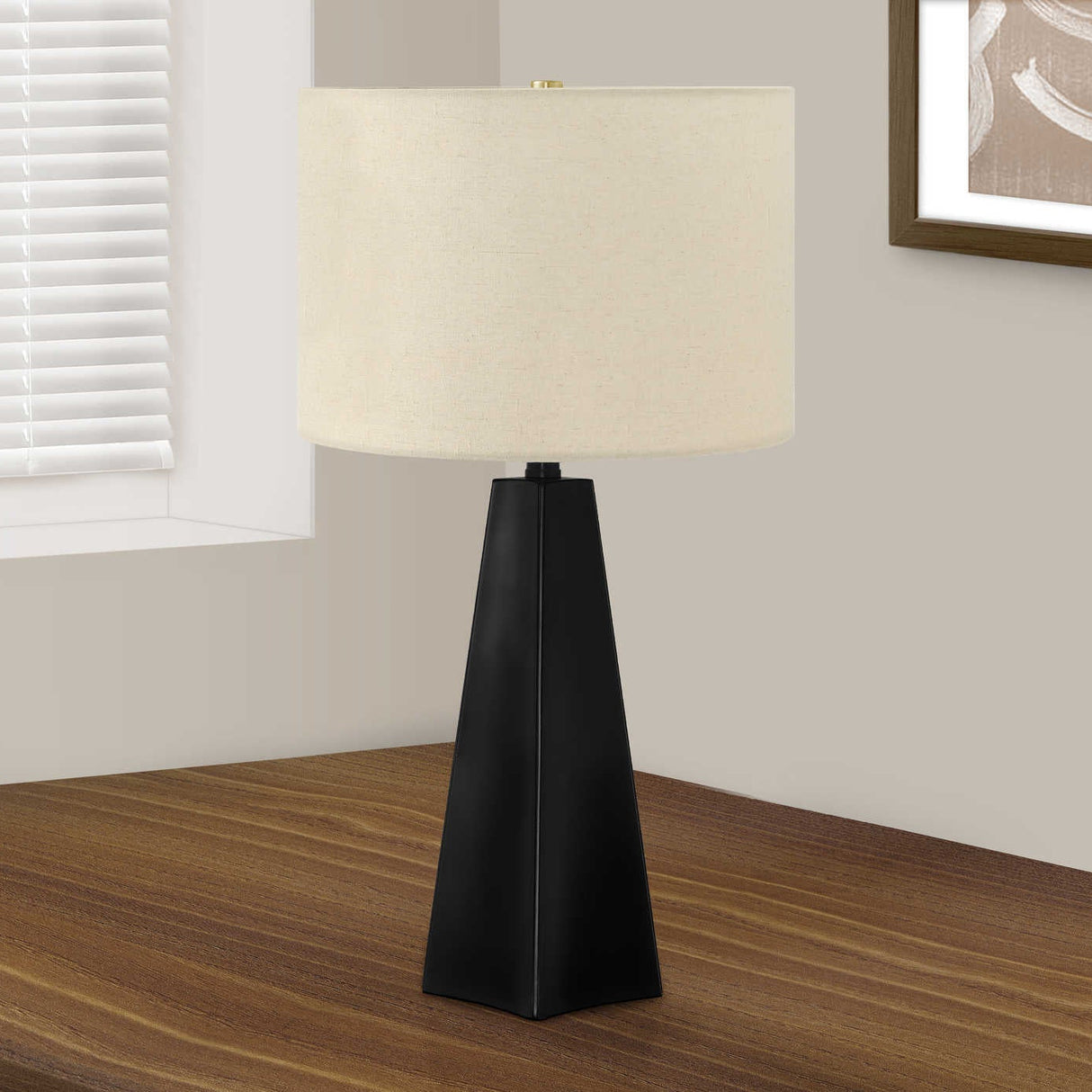 Lampe de table en résine noire 27 po - I 9726