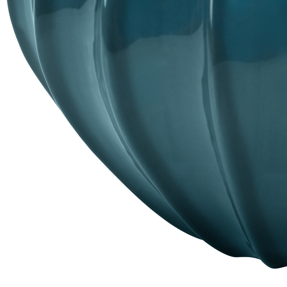 Lampe de table en céramique bleue incurvée 24 po.