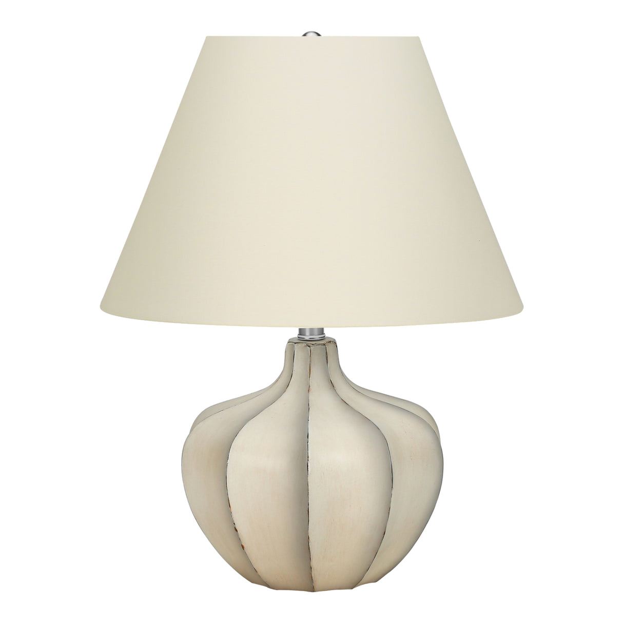 Lampe de table en résine crème 21 po.