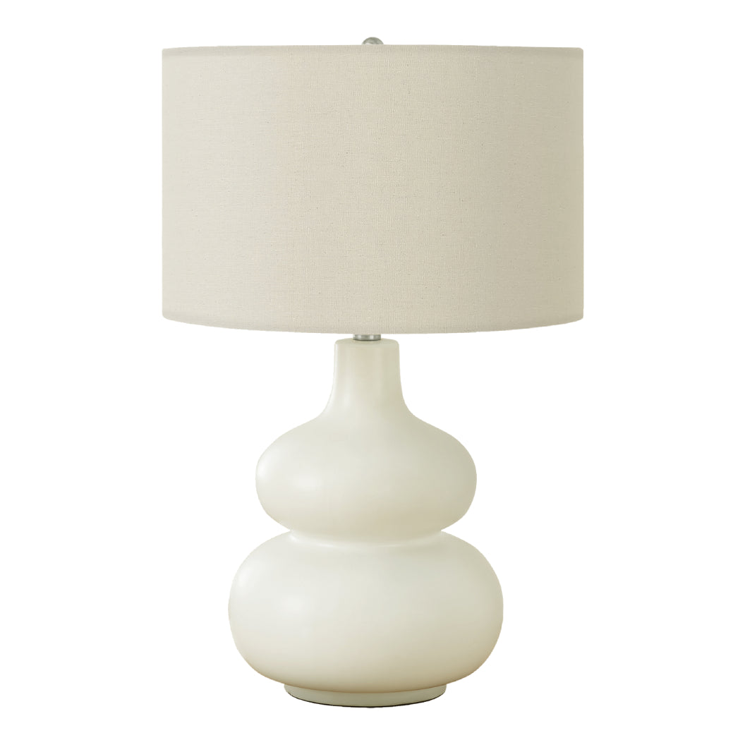 Lampe de table en céramique crème incurvée 25 po - I 9608