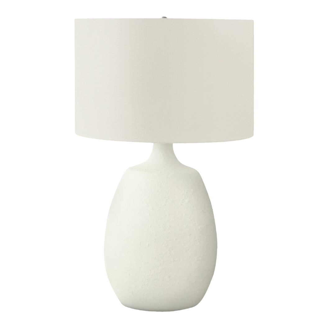 Lampe de table en résine crème texturée 26 po - I 9609