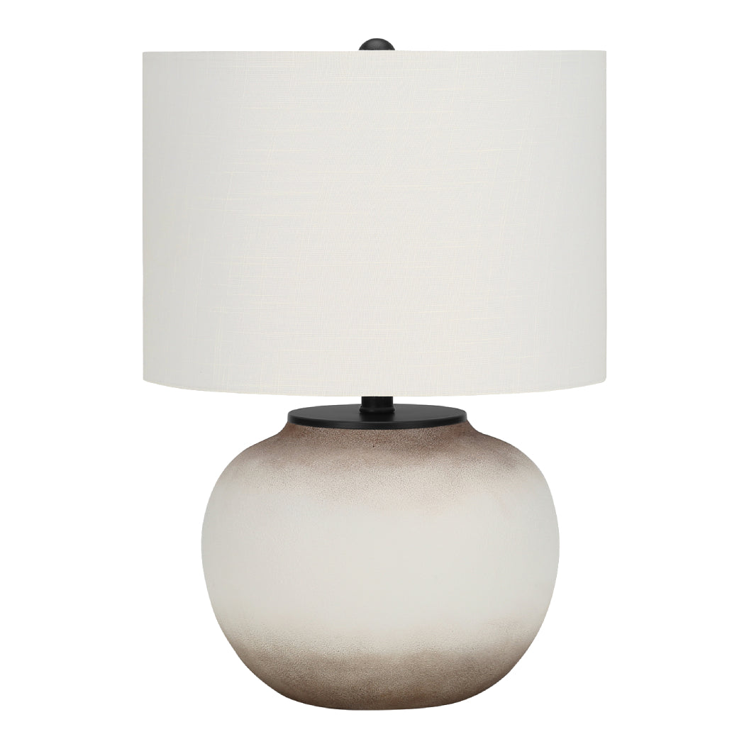 Lampe de table en céramique crème avec des nuances brunes 21 po. - I 9722