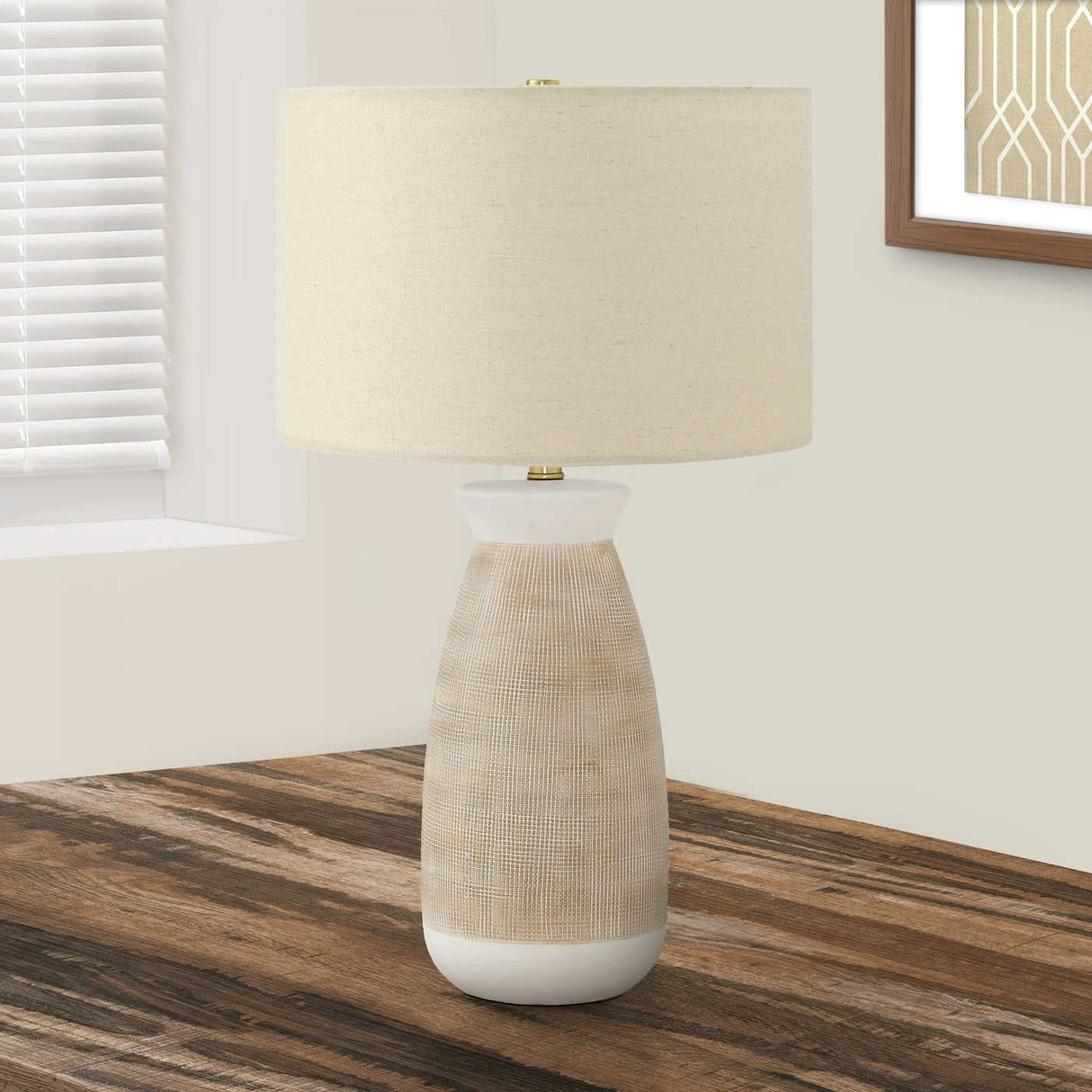 Lampe de table en céramique texturée 27 po - I 9724-9725