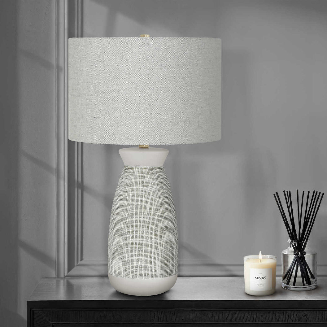 Lampe de table en céramique texturée 27 po - I 9724-9725
