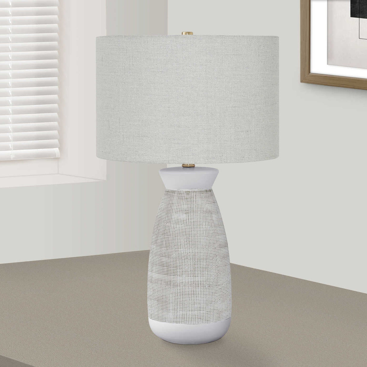 Lampe de table en céramique texturée 27 po - I 9724-9725