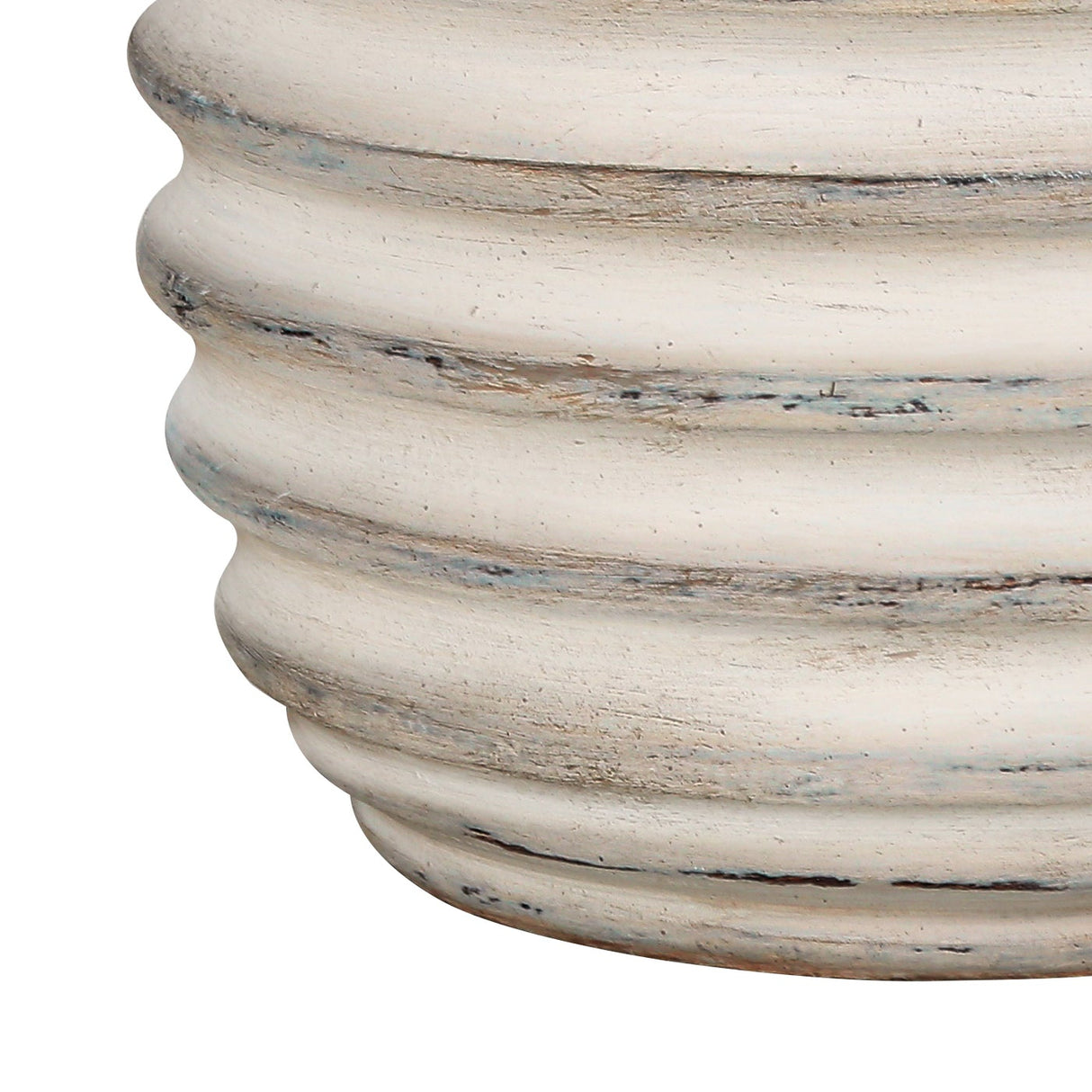 Lampe de table en résine blanc crème 28 po.