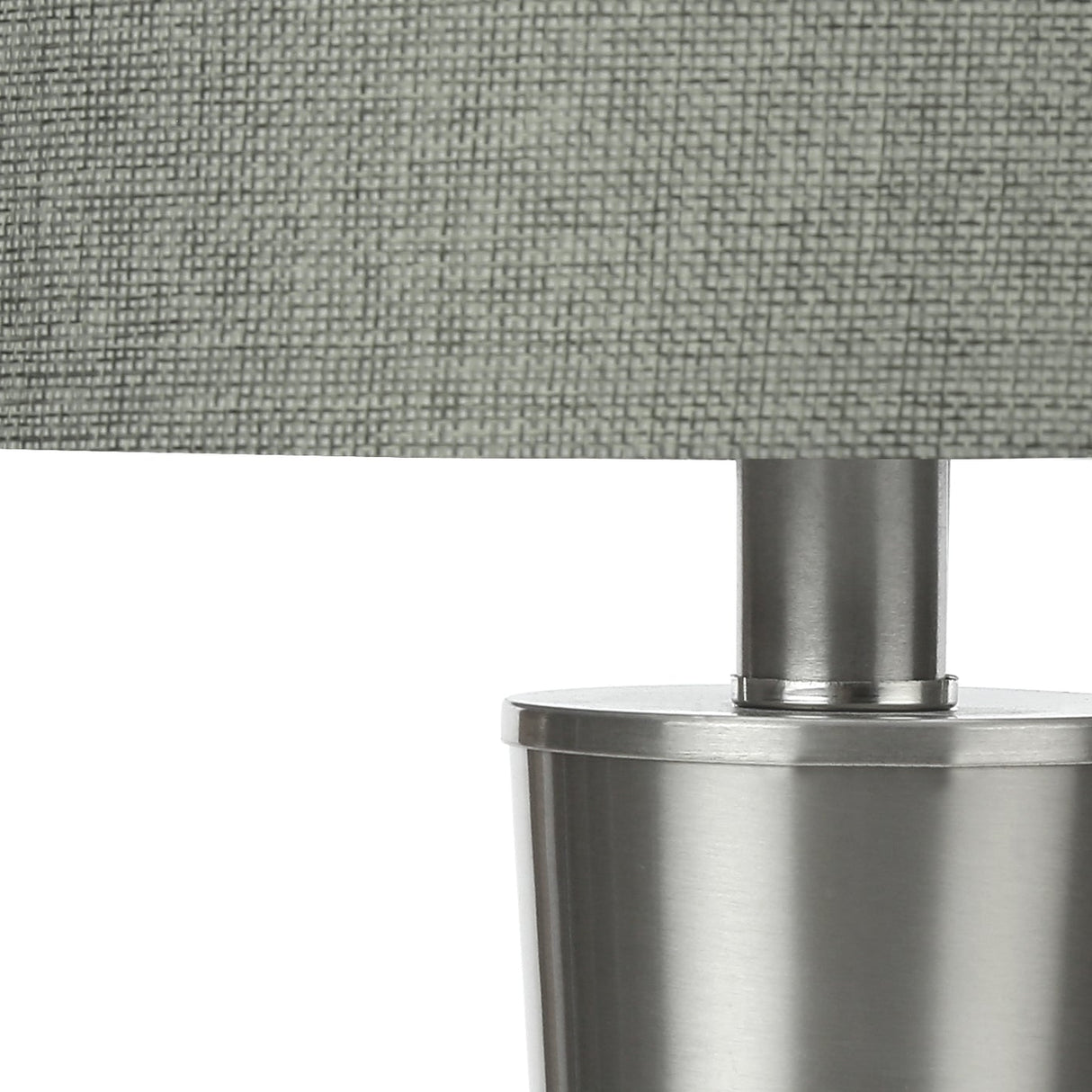 Ensemble de 2 lampes de table en métal argenté 24 po