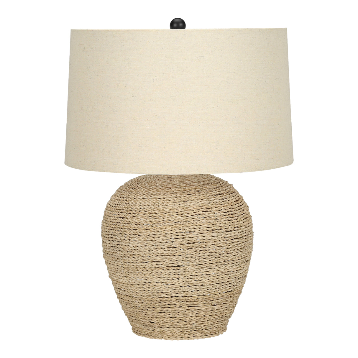 Lampe de table en rotin naturel 25 po.