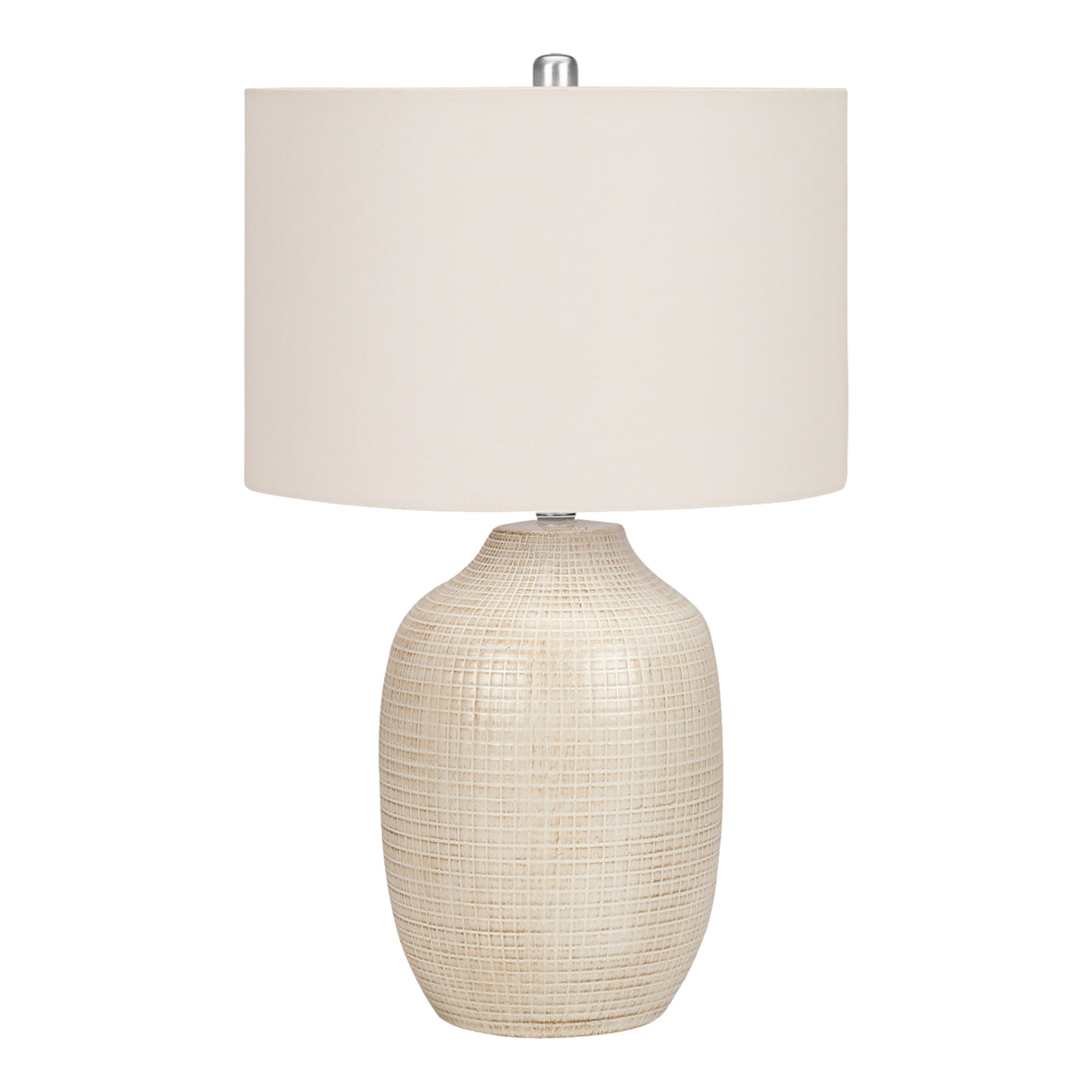 Lampe de table en céramique crème 26 po.