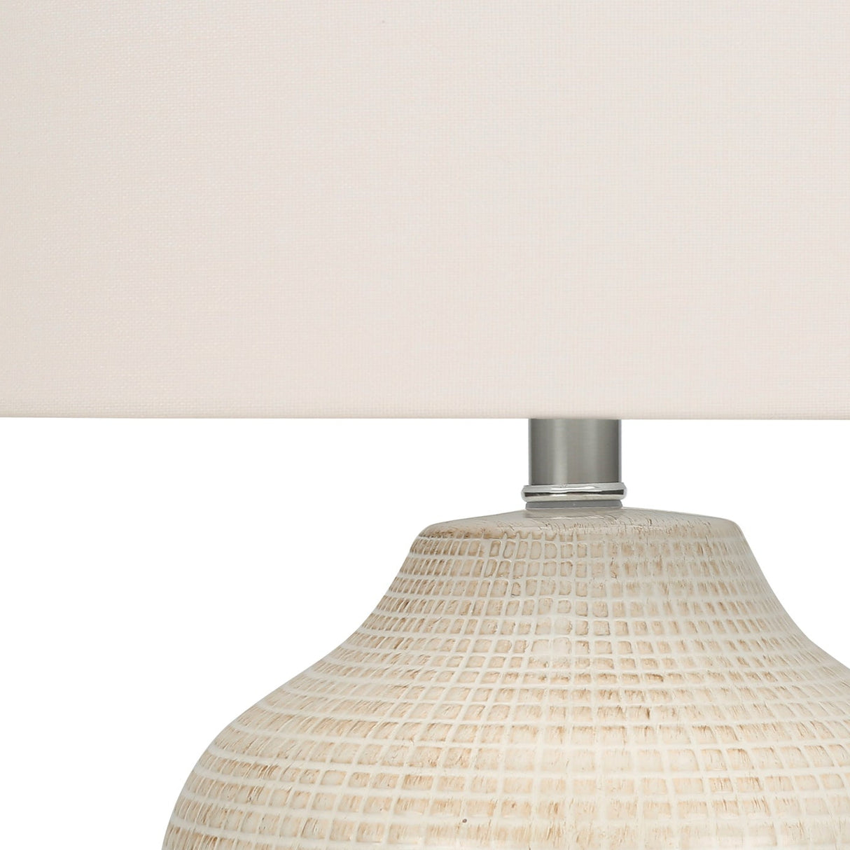 Lampe de table en céramique crème 26 po.