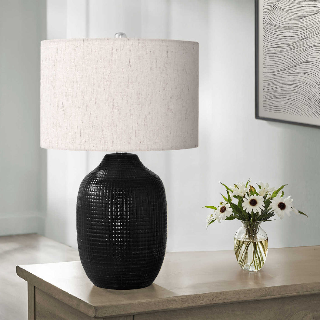 Lampe de table en céramique émaillée 26 po - I 9704-9705