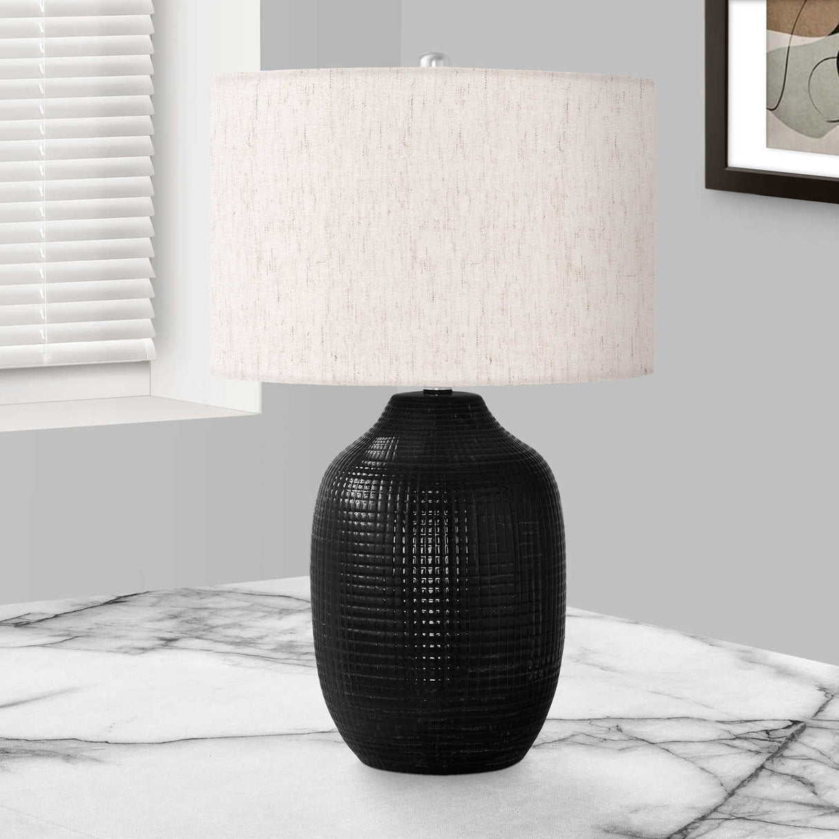 Lampe de table en céramique émaillée 26 po - I 9704-9705