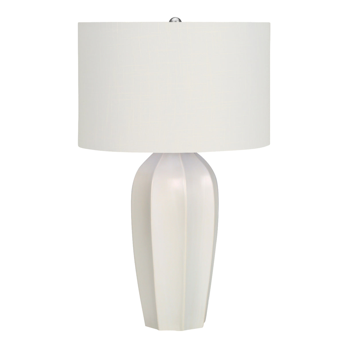 Lampe de table en céramique blanc crème 27 po.