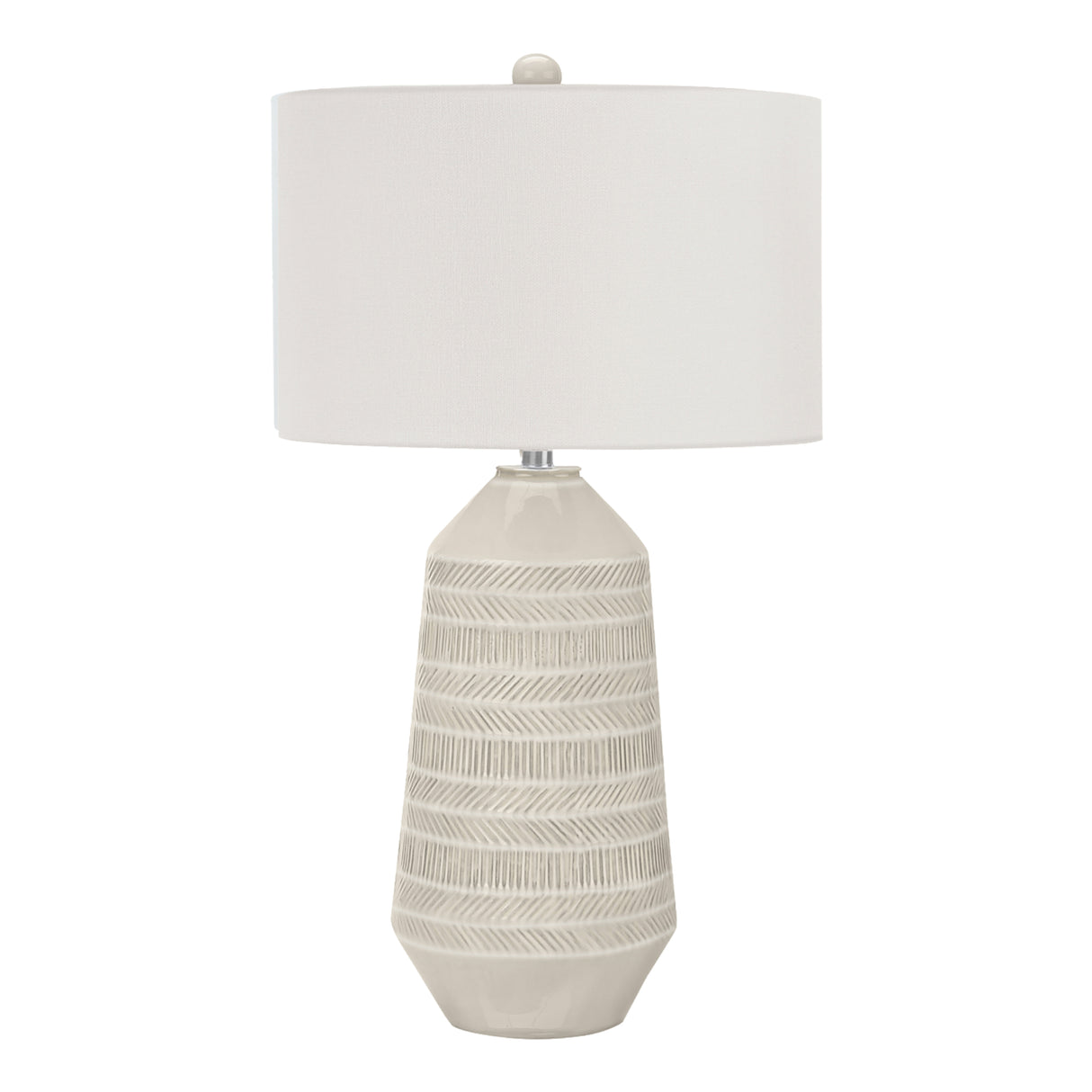 Lampe de table en céramique crème 33 po.